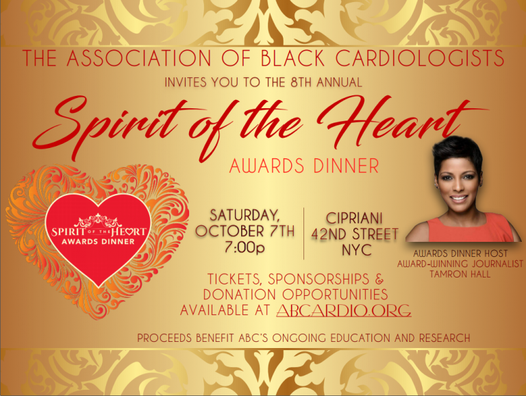 ABC invites you to the 8th Annual Spirit of the Heart Awards Dinner, Saturday, October 7th at 7 PM at Cipriani, 42nd Street, NYC. Proceeds benefit ABC's ongoing education and research.